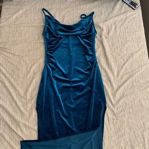 Velvet Split Thigh dress